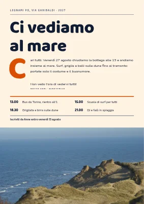Festa aziendale sul Mare del Nord — lettera con capolettera
