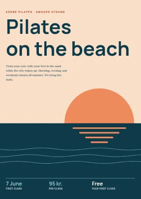 Beach pilates on Amager