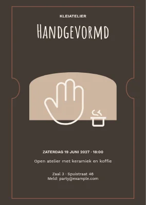Met de hand gevormd
