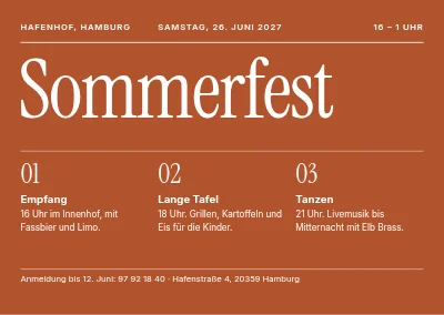 Sommerfest in Thisted — Programm