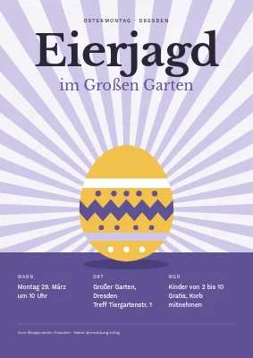 Eiersuche im Wald — Osterposter