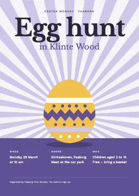 Woodland egg hunt — Easter poster
