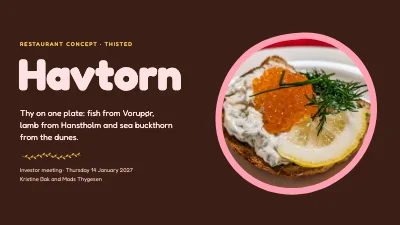 Restaurant concept — Thy on a plate