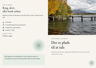 Omslag af Brochure til psykologpraksis – 12 sider