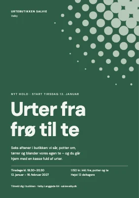 Urtekursus — nyt hold i urtebutikken