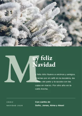 Tarjeta de Navidad desde Valby — inicial grande