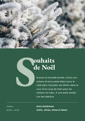 Carte de Noël de Valby — grande initiale