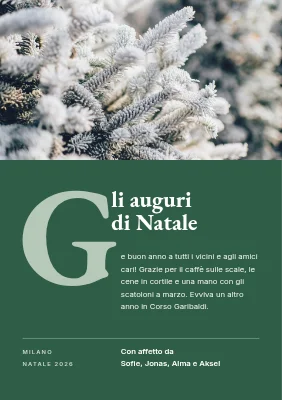 Biglietto di Natale da Valby — grande iniziale
