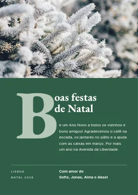 Cartão de Natal de Valby — inicial grande