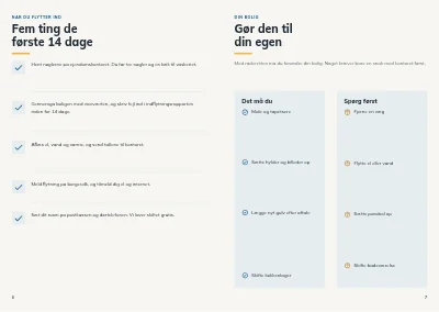 Side 6–7 af Velkomsthæfte til nye beboere i boligforening – 16 sider