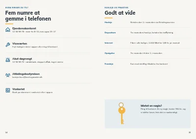 Side 14–15 af Velkomsthæfte til nye beboere i boligforening – 16 sider