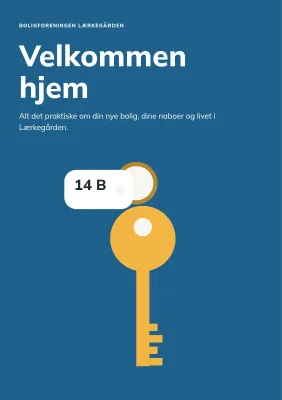 Velkomsthæfte til nye beboere i boligforening – 16 sider