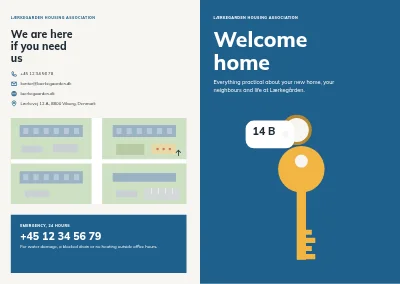 Cover of Welcome booklet for new residents of a housing association – 16 pages