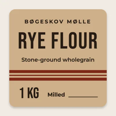 Rye flour with sack stripes
