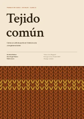 Trabajo escolar — café de punto