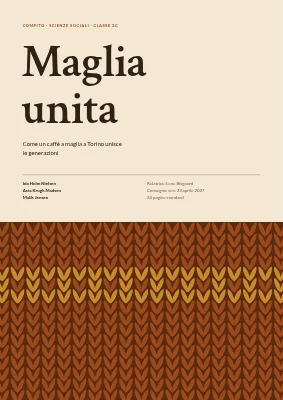 Compito scolastico — caffè del lavoro a maglia