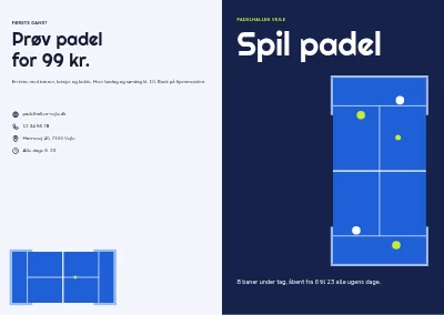 Omslag af Brochure for padelcenter – 12 sider