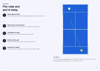 Pages 4–5 of Brochure for a padel centre – 12 pages