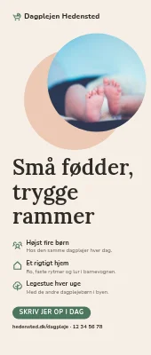 Roll-up til dagpleje — små fødder, trygge rammer