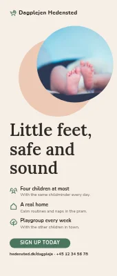 Childminding roll-up — little feet, safe and sound