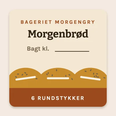 Morgenbrød bagt klokken