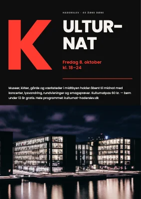 Kulturnat i Haderslev — rødt initial