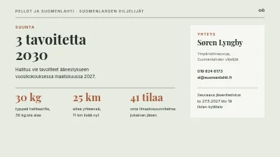 Sivu 6 – Kestävä maatalous — pellot ja salmi