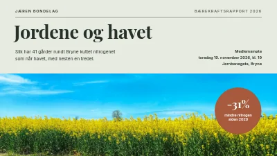 Bærekraftig landbruk — markene og Sundet