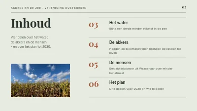 Pagina 2 van Duurzame landbouw — de velden en de Sound