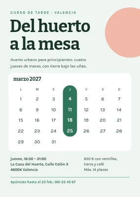 Invitación al curso — huerto desde la semilla