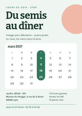 Invitation à une formation — potager à partir de graines