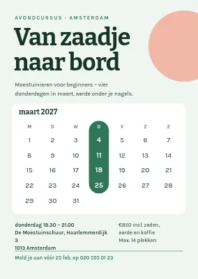 Cursusuitnodiging — moestuin vanaf zaad