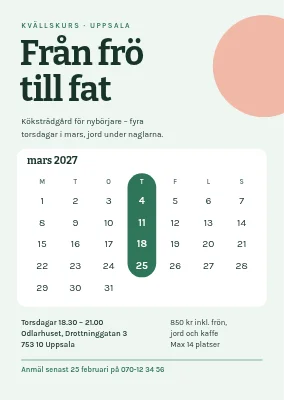 Kursinbjudan — köksträdgård från frö
