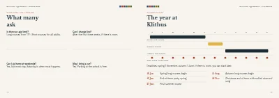 Pages 44–45 of Course programme for a folk high school – 48 pages