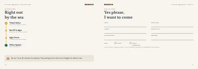 Pages 46–47 of Course programme for a folk high school – 48 pages