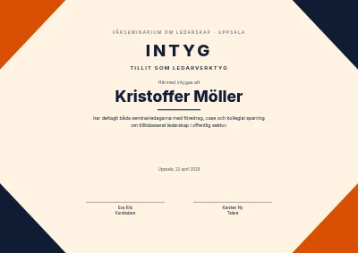 Närvarointyg — seminarium