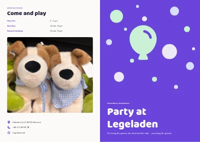 Children's birthday: packages