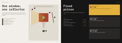 Pages 16–17 of Portfolio for a product and architecture photographer – 20 pages
