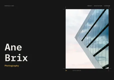 Portfolio for a product and architecture photographer – 20 pages