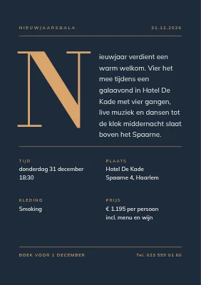Nieuwjaarsgala met een gouden initiaal