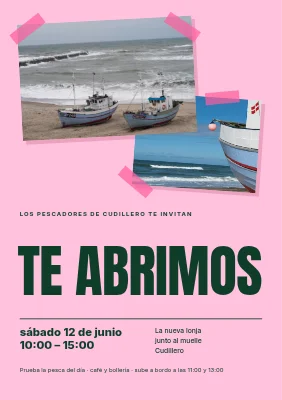 Jornada de puertas abiertas en la costa — fotos con cinta adhesiva