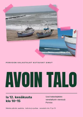 Avoimet ovet rannikolla — teipatut valokuvat