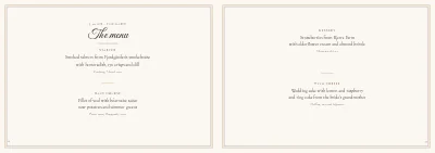 Seiten 8–9 von Wedding programme with songs and seating plan – 24 pages