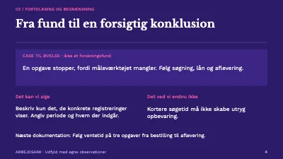 Side 4 af Værkstedets arbejdsflow
