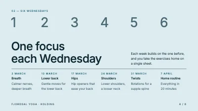 Page 4 of Yoga course — yoga for your back