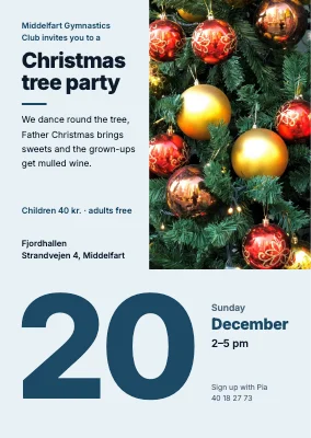 Christmas tree party — big date