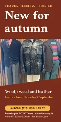 Door poster for menswear — the new autumn collection