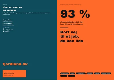 Omslag af Uddannelsesbrochure for erhvervsakademi – 20 sider