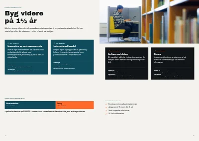 Side 14–15 af Uddannelsesbrochure for erhvervsakademi – 20 sider