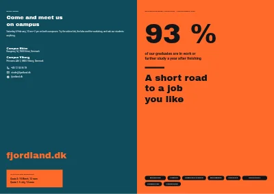 Cover of Programme brochure for a business academy – 20 pages